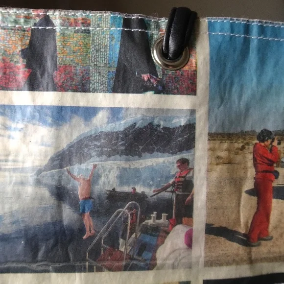 Upcycled Newspaper Unique One of a Kind Artsy Hipster Creative Shoulder Bag - Picture 7 of 8